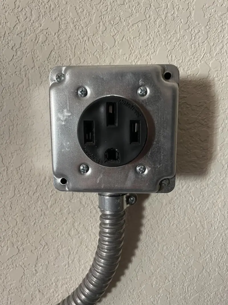NEMA 14-50 outlet installed for Smart Home Electrical in Attica